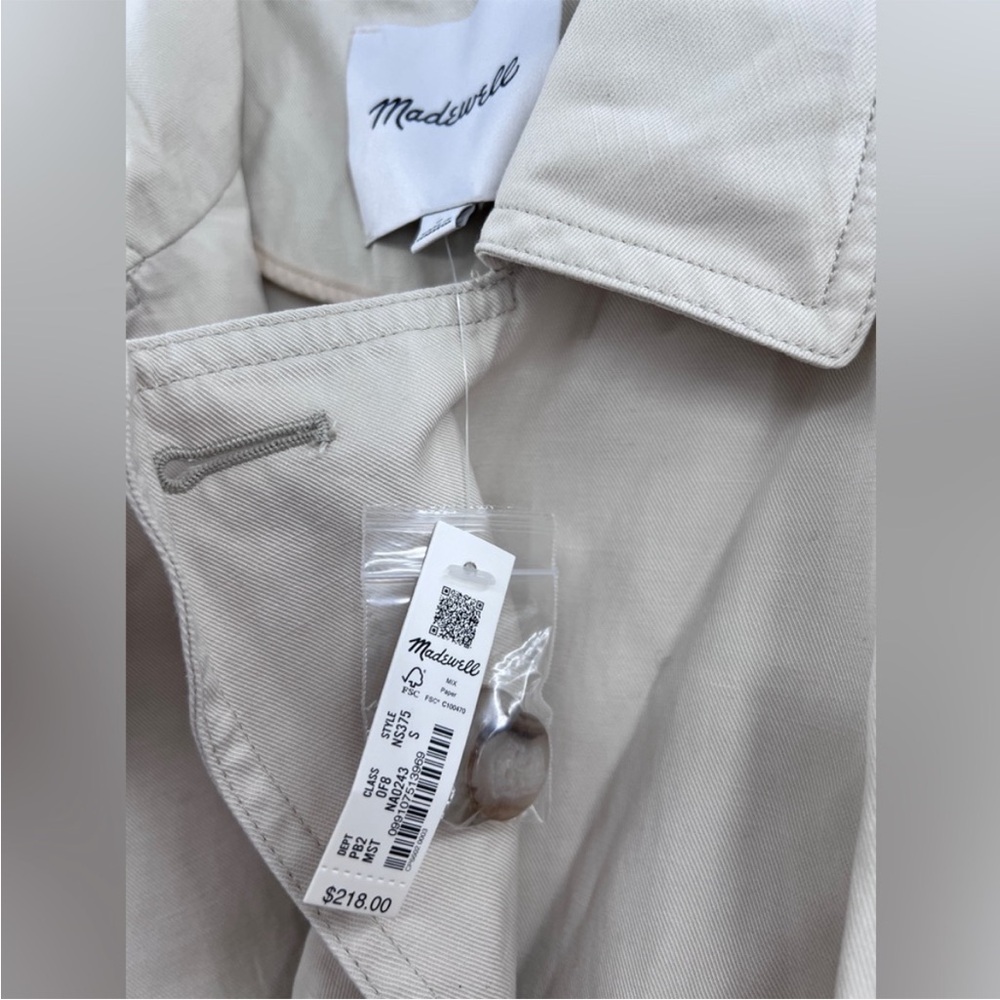 Madewell Belted Trench Coat in Drapey Twill